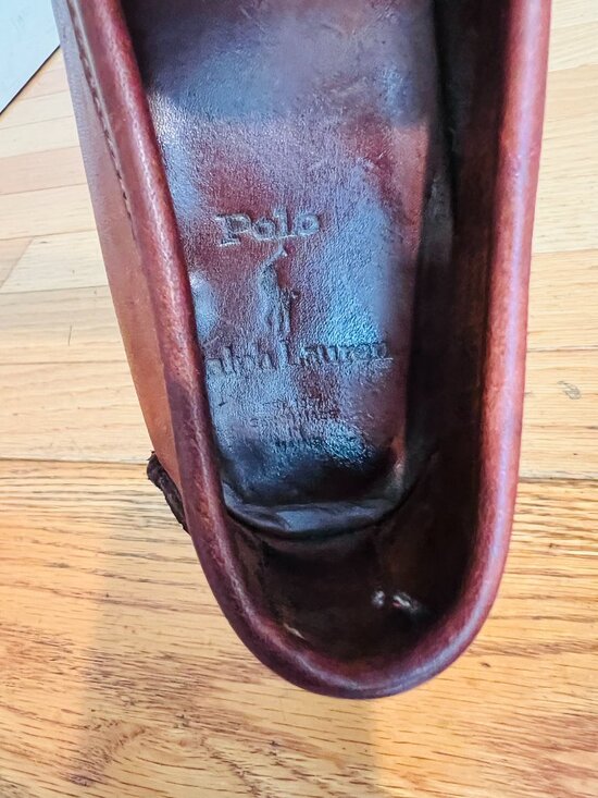 Polo Ralph Lauren Brown Leather Tassel Penny Loafers 8 Bench Made in Maine USA main image 16
